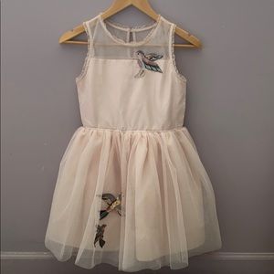 Organza dress in peach. Size 12